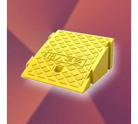 rampa per sedie a rotelle, Small Driveway Curb Ramps Shed Ramps, Plastic Reducer Ramp For Wheelchair Stroller Garage(Yellow,25x27x7 cm)