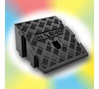 rampa per sedie a rotelle, Small Driveway Ramps Rubber Door Entry Ramps 3" 5" 7" Rise For Automotive Steps Garage(Black,25x27x13 cm)