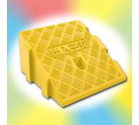 rampa per sedie a rotelle, Small Driveway Ramps Rubber Door Entry Ramps 3" 5" 7" Rise For Automotive Steps Garage(Yellow,25x27x7 cm)