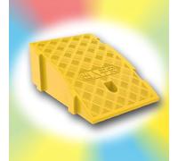 rampa per sedie a rotelle, Small Driveway Ramps Rubber Door Entry Ramps 3" 5" 7" Rise For Automotive Steps Garage(Yellow,25x40x16 cm)
