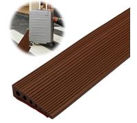 Rampa per soglia, 100 x 10 x 2,5 cm, in PVC, superficie antiscivolo, rampa per sedia a rotelle, passeggini, deambulatori o scooter (marrone, 2,5)