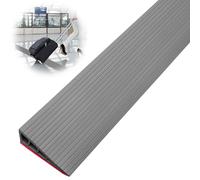 Rampa per Soglia, 100 X 10 X 2.5CM Rampa Robot Aspirapolvere, in PVC, Superficie Antiscivolo Rampa per Sedia a Rotelle, Passeggini, Deambulatori o Scooter