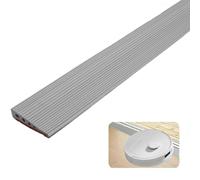 Rampa per soglia in gomma, 8 x 2 x 90 cm, in PVC, per soglia di transizione, autoadesiva, per sedia a rotelle, passeggini, deambulatori e scooter, grigio