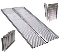 Rampa pieghevole in alluminio per sedia a rotelle, 120 cm, 1,2 m