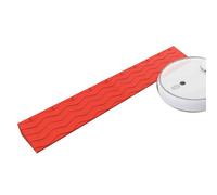 Rampa portatile in gomma for sedia a rotelle for ingresso - Striscia di transizione con altezza da 2/5'' a 4'' for un facile accesso(Red,100x12x5cm)