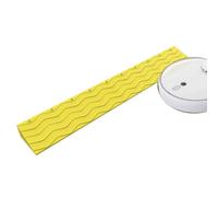 Rampa portatile in gomma for sedia a rotelle for ingresso - Striscia di transizione con altezza da 2/5'' a 4'' for un facile accesso(Yellow,100x16x7cm)
