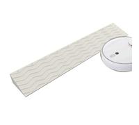 Rampa portatile in gomma for sedia a rotelle for ingresso - Striscia di transizione con altezza da 2/5'' a 4'' for un facile accesso(Beige,100x13x6cm)