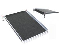 Rampa regolabile in altezza, in alluminio, per sedia a rotelle, lunghezza 120 cm