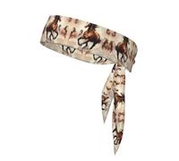 Rampando Brown Horse Fascia sportiva regolabile antiscivolo durevole elegante e stabile adatta per tennis, calcio e corsa