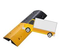Rampas di Decelerazione per Vialetto Scooter Bici Moto Carrelli, Rampe per Soglia Ingressi Leggera, Rampa di Carico Gomma(100x35x8.5cm/39.4x13.8x3.34in)