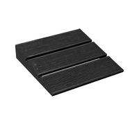 Rampas per Soglia in Legno per Gradini D'ingresso, Rampa per Sedie A Rotelle Portatili Altezza 8-25cm, Rampe per Cordoli Leggere(Black,50x90x10cm)