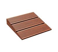 Rampas per Soglia in Legno per Gradini D'ingresso, Rampa per Sedie A Rotelle Portatili Altezza 8-25cm, Rampe per Cordoli Leggere(Brown,30x30x8cm)