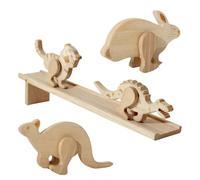Rampe Animali inerziali - Coltivare La Concentrazione Osservativa Blocca Giocattoli, Corsa Animale Portatile | Set Di 5 Lacrime Multiuso, Il Bergab Animali Di Legno Per Bambini Oltre I Tre Anni