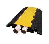 Rampe da strada resistenti in gomma con canali via cavo, resistenti per garage e scuola, controllo del traffico, assorbimento degli urti, 90 x 58 x 8,8 cm