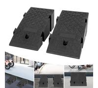 Rampe di accesso in plastica, confezione da 2, rampa per auto stabile, rampe per garage, rampa per auto con altezza di sollevamento 19 cm, rampa per pneumatici per cambio olio, sollevatore per auto
