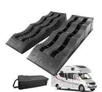 Rampe di livellamento auto | 2 blocchi di livellamento robusti per camper, cantine a ruote e livello di rimorchio leggero, blocchi di livellamento multifunzionale per rimorchio da viaggio coppia