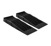 Rampe di servizio per auto da 2 pezzi Rampe per veicoli per camion pesanti da 5 tonnellate Rampe di accesso per caricamento in plastica a basso profilo da 5000 kg Nero 69,8 * 20 * 7,8 cm