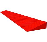 Rampe di Soglia per Sedie A Rotelle per Porte 2-6,5 Cm - Rampa Portatile in Plastica Leggera per Gradini, Vialetto, Marciapiede, Marciapiede E Tosaerba, Red, 100x12x5.5cm