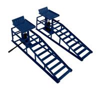 Rampe Idrauliche per Auto 2 Piattaforme di Sollevamento da 3 Tonnellate 3000kg Garage Officina Van Auto Rampa di Carico 34x26cm Altezza della Piattaforma Regolabile 270-375 mm Larghezza Massima 245mm