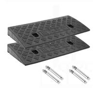 Rampe in plastica per auto, Confezione da 2 rampe di soglia for cordolo nere di diverse dimensioni for auto, sedie a rotelle, biciclette, scooter(50 * 13 * 3cm)
