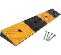 Rampe in plastica per auto, Rampa for Cordolo In Gomma Con Bulloni Ad Espansione for Vialetto E Sedia A Rotelle Giallo 100x15x(3-5) cm(100 * 15 * 3cm)