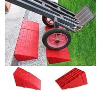 Rampe in plastica per auto, Rampa for cordolo in plastica rossa, dimensioni multiple, capacità di 4500 libbre, for strada privata, auto, moto, bicicletta(2 Pcs,30x12x18cm)