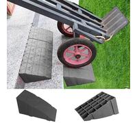 Rampe in plastica per auto, Rampa for cordolo in plastica rossa, dimensioni multiple, capacità di 4500 libbre, for strada privata, auto, moto, bicicletta(2 Pcs,25x12x16cm)