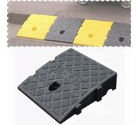 Rampe in plastica per auto, Rampa for marciapiede for veicoli con rialzo da 3-7 pollici, multicolore, dimensioni multiple(Black,25 * 27 * 11cm)