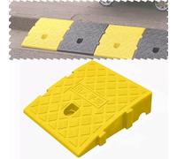 Rampe in plastica per auto, Rampa for marciapiede for veicoli con rialzo da 3-7 pollici, multicolore, dimensioni multiple(Yellow,25 * 45 * 19cm)