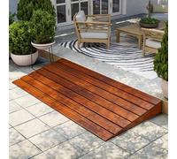 Rampe in plastica per auto, Soglia in legno e rampe for cordoli for porte con rialzo di 3,9 pollici in più dimensioni(30x30x8cm)