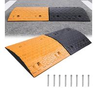 Rampe per Auto in Gomma per Strade, Dossi Artificiali di Velocità Gialli e Neri, Dosso Artificiale per Garage, Adatti per Strade in Cemento e Asfalto (100 * 40 * 5CM)