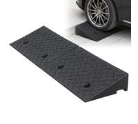 Rampe per marciapiede in gomma, 10 cm, ringhiera per auto, set di 2 pezzi, rampa di accesso antiderapante 7000 libbre, per sedia a rotelle, scooter, mobili, moto, tosaerba garage Allee bordatura (nero