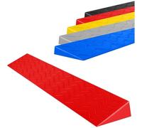 Rampe Per Marciapiede In Gomma, Rampa Soglia Pesante Alta 2-6,5 Cm, Rampe Di Carico, Rampe Per Auto, Rampe Da Garage Portatili Resistenti(Red,100x10x3cm)