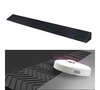 Rampe per marciapiedi per interni, 5,1 cm, per la casa, antiscivolo, per camminatori, anziani scale, sedia a rotelle, robot per la pulizia della sedia a rotelle (nero, 100 x 12 x 5,5 cm)