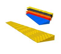 Rampe per marciapiedi per Interni Domestici, Rampe per Gradini Alti da 2 a 5,5 cm Rampa per Soglia Porta per Pulizia Auto Bici Robot Rasaerba Carrello Garage Magazzino/Yeow/100X12X5.5Cm
