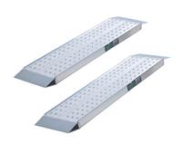 Rampe Quadrampen Rampe-Moto 2 X Alluminio 150 X 28 CM 540 KG Grigio Forati