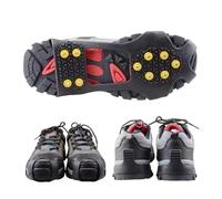 Ramponi 1 paio 10 denti neve artiglio del ghiaccio arrampicata antiscivolo punte impugnature ramponi tacchetti scarpe sportive copertura donna uomo stivali taglia 25-48(S 25-34)