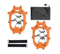 Ramponi 1 Paio di Ramponi da Ghiaccio Leggeri 24 Denti Tacchetti Alpinismo con Borsa for il Trasporto for Escursionismo Arrampicata Jogging su Neve(Orange L)