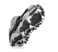 Ramponi 32 denti Pinza for ghiaccio Spike for scarpe Antiscivolo Escursionismo Arrampicata Picchi da neve Ramponi Tacchetti Catena Artigli Impugnature Copristivali(Silver M)