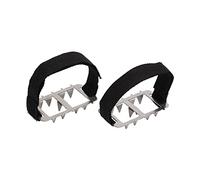 Ramponi a denti, Copriscarpe da neve invernale da esterno antiscivolo Universale a 10 denti in bundle Scarpe in acciaio inossidabile Catena per Aldult
