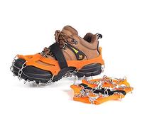 Ramponi antiscivolo, ramponi da ghiaccio, Chiodo antiscivolo for ghiaccio a 18 denti for scarpe di taglia 36-47(Orange size 44 47)