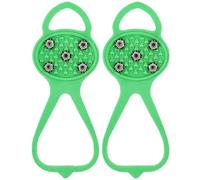 Ramponi Antiscivolo Universali, Ramponi Antiscivolo for Racchette da Neve E Ghiaccio, Chiodi in Acciaio A 5 Denti, Ramponi in Gomma for Camminare Arrampicarsi Pescare(Green,S)