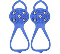 Ramponi Antiscivolo Universali, Ramponi Antiscivolo for Racchette da Neve E Ghiaccio, Chiodi in Acciaio A 5 Denti, Ramponi in Gomma for Camminare Arrampicarsi Pescare(Blue,L)