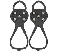Ramponi Antiscivolo Universali, Ramponi Antiscivolo for Racchette da Neve E Ghiaccio, Chiodi in Acciaio A 5 Denti, Ramponi in Gomma for Camminare Arrampicarsi Pescare(Black,S)