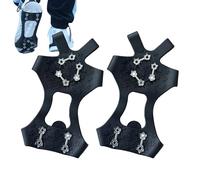 Ramponi da ghiaccio, 10 ramponi da neve con tacchetti, ramponis per scarpe e stivali, copriscarpe antiscivolo per camminare su neve e ghiaccio, ramponis in gommas antiscivolo