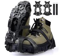 Ramponi da Ghiaccio per Scarponi,Leggero Ice Tacchetti per Camminare su Neve Ghiaccio,Attività All'Aperto Scarpe Antiscivolo,Spike Scarpe Short Spikes,Walk Ghiaccio e neve per scarpe da trekking (L)