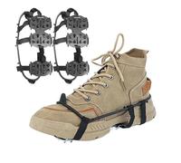 Ramponi Per Scarponi 24 Teeth Ice Gripper For Shoes Women Men Outdoor Winter Hiking Climbing Snow Spikes For Boots Ice Crampons Anti-slip Shoe Covers(L EU 40-45)