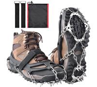 Ramponi per Scarponi, Ramponi da Ghiaccio per Scarponi 32 Denti, 201 Copertura in Acciaio Inossidabile, Portatile Antiscivolo Ramponcini, per Passeggiate, Escursioni Camping su Neve e Ghiaccio (M)