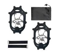 Ramponi Ramponi in bundle da 19 denti Copriscarpe antiscivolo for artigli da neve con impugnature Catena Spike Arrampicata su ghiaccio Scarpe in acciaio Accessori for escursionismo(Black XL)