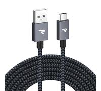 RAMPOW Cavo USB Type-C, Cavo USB C QC3.0 Ricarica Rapida Nylon, Cavo USB Caricatore Type C USB2.0 Compatibile per iPhone 15/15 Pro, Samsung S22/S21/S20/S10, Huawei, Xiaomi, OnePlus, Grigio 3M